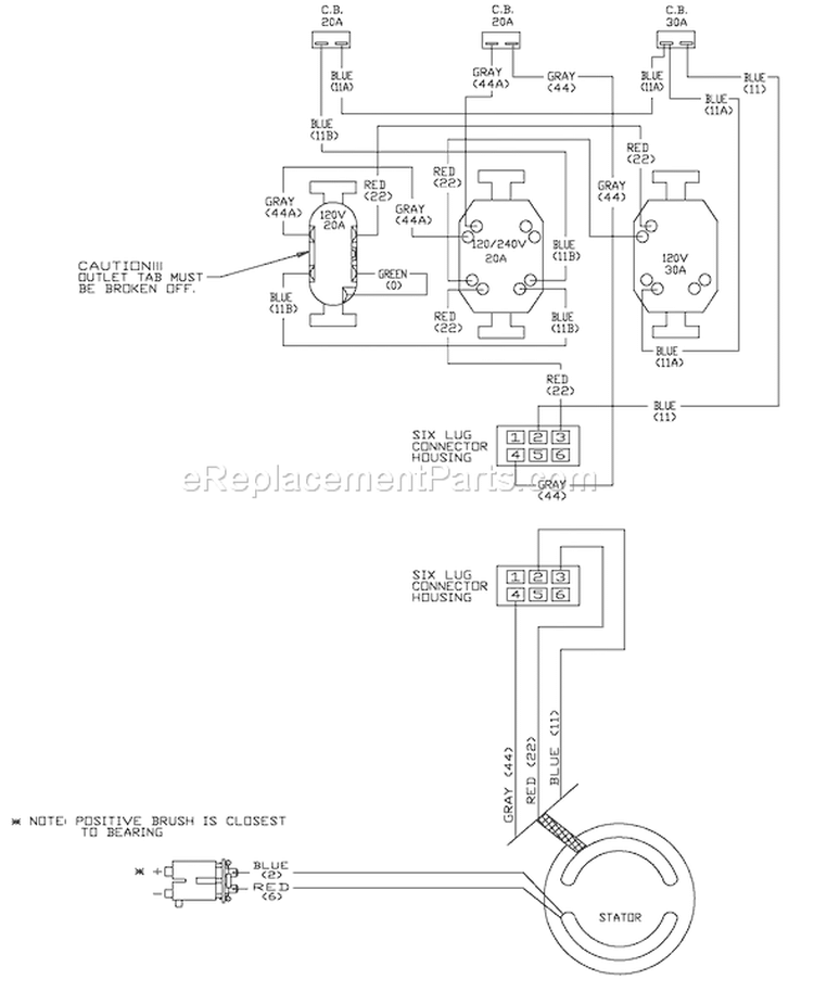 Page E Diagram and Parts List for 1669-0  Briggs and Stratton Generator